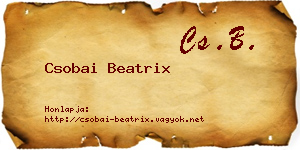 Csobai Beatrix névjegykártya